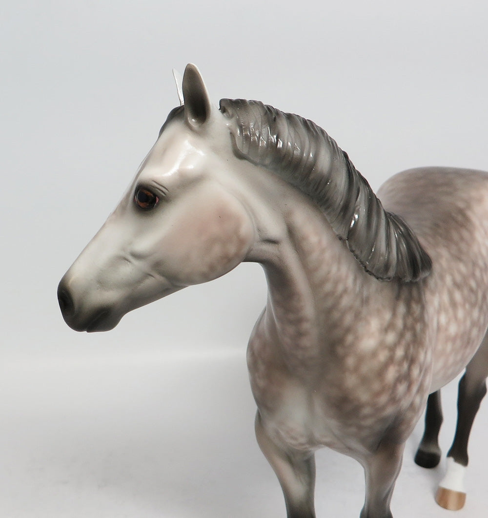 BEST INTENTIONS - OOAK STAR DAPPLE ROSY GREY ISH MODEL HORSE BY SHERYL LEISURE 1/19/18