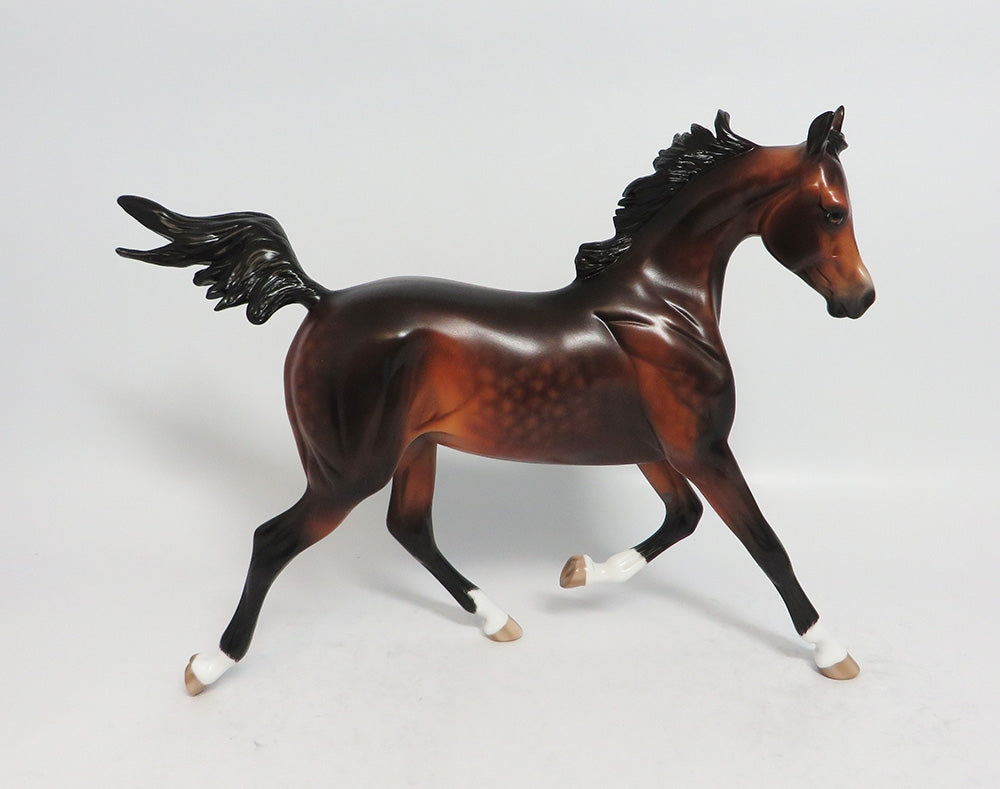 GOT THE NOTION - OOAK DAPPLE BAY YEARLING MODEL HORSE SUPER BOWL SALE 2018