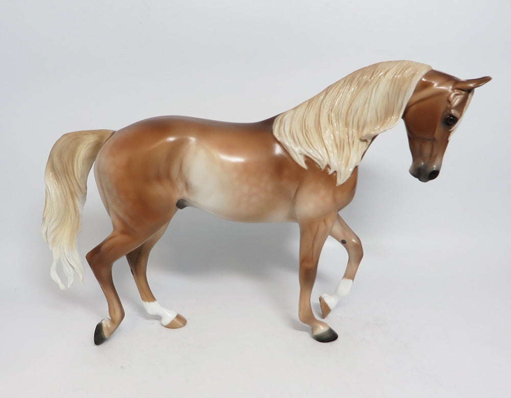 BRIGHT OUTLOOK - OOAK DAPPLE PALOMINO THOROUGHBRED MODEL HORSE BY SHERYL LEISURE 1/19/18