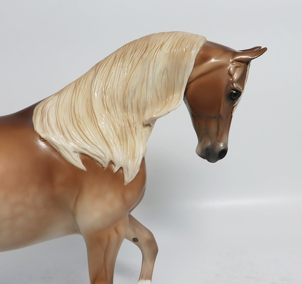 BRIGHT OUTLOOK - OOAK DAPPLE PALOMINO THOROUGHBRED MODEL HORSE BY SHERYL LEISURE 1/19/18