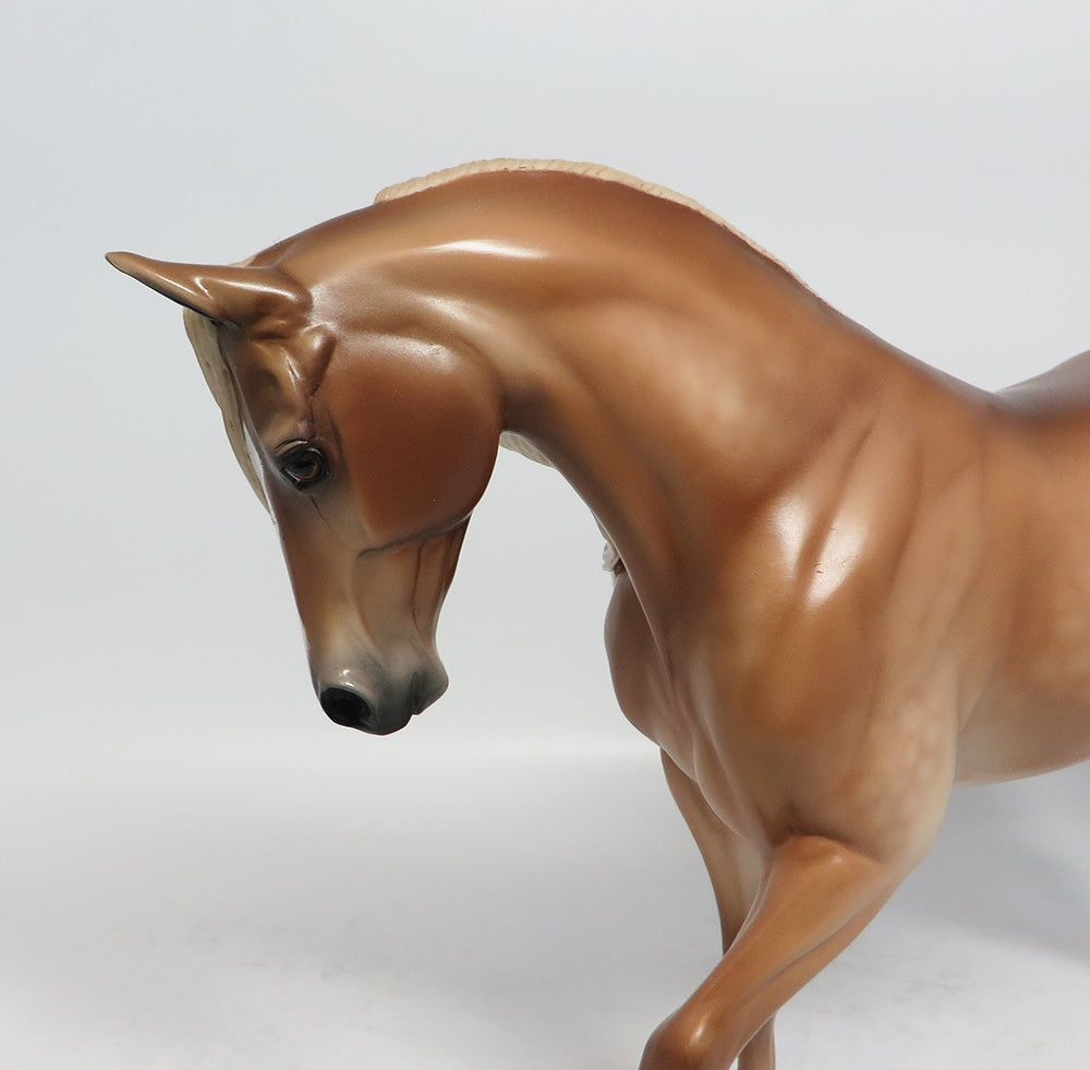 BRIGHT OUTLOOK - OOAK DAPPLE PALOMINO THOROUGHBRED MODEL HORSE BY SHERYL LEISURE 1/19/18