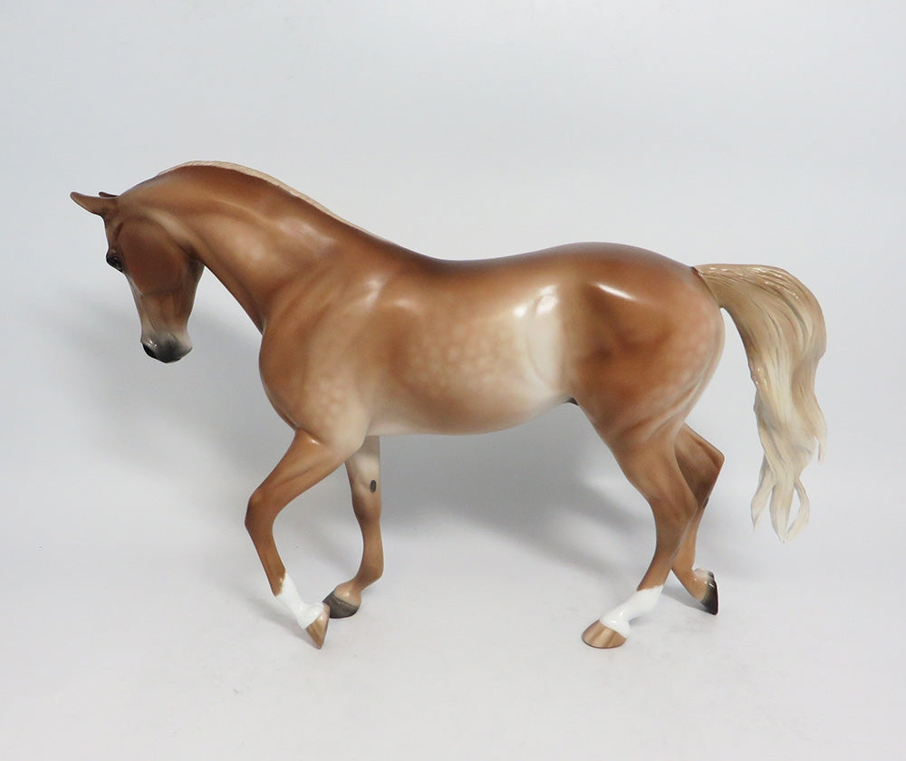 BRIGHT OUTLOOK - OOAK DAPPLE PALOMINO THOROUGHBRED MODEL HORSE BY SHERYL LEISURE 1/19/18