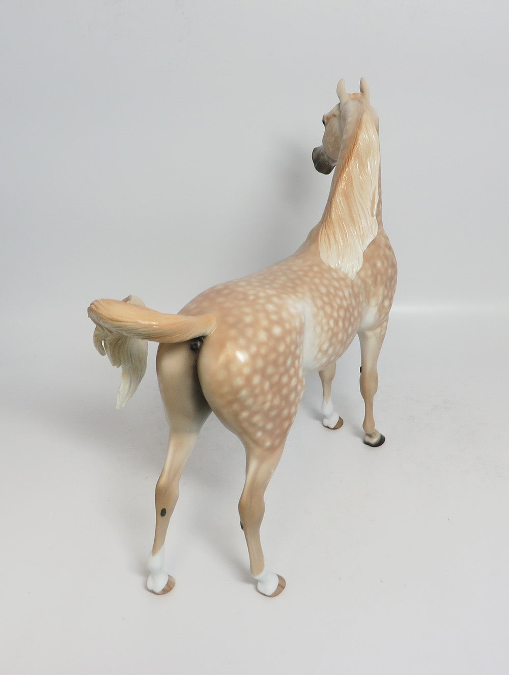 ULTERIOR MOTIVE - OOAK CHESTNUT GOING GREY ARABIAN MODEL HORSE SUPER BOWL 2018