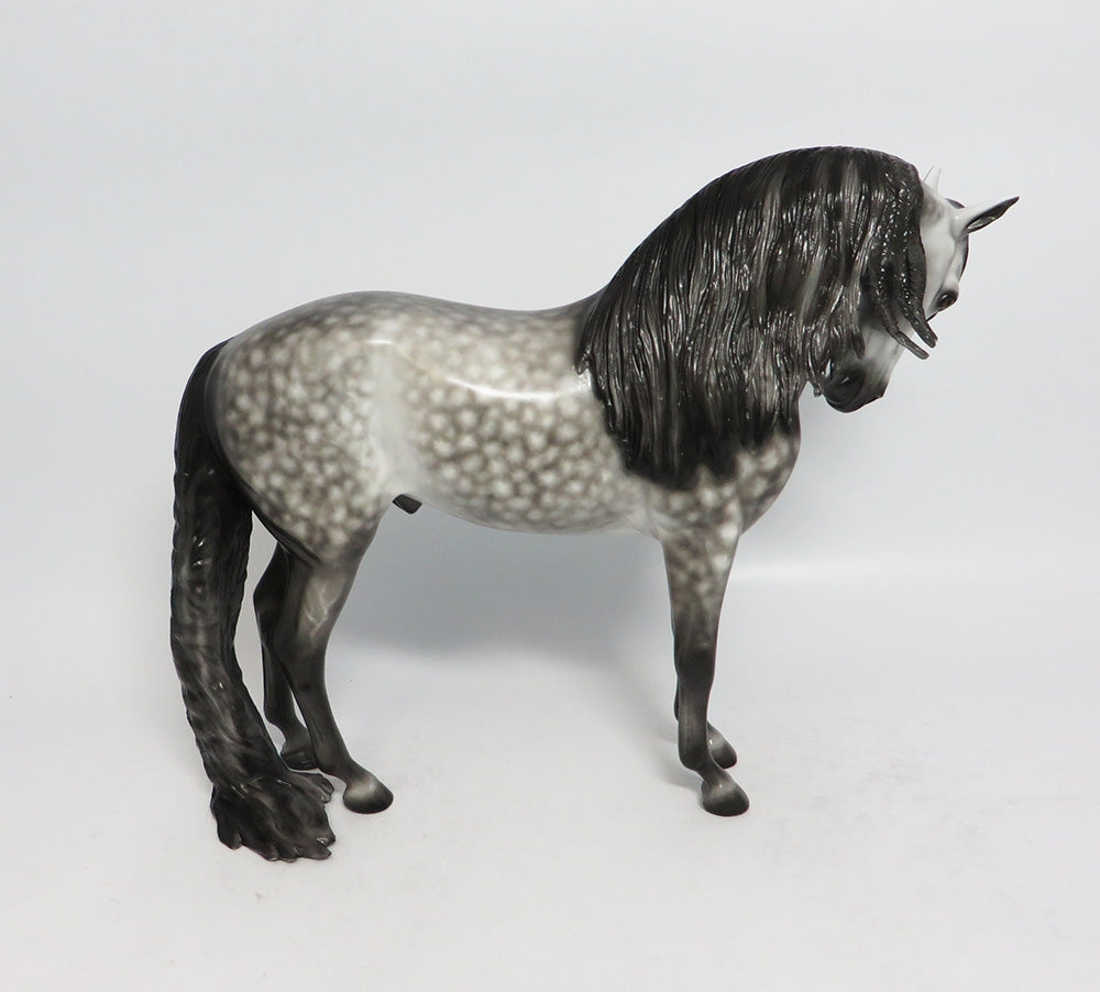 SMOOTH PERSUASION - OOAK STAR DAPPLE GREY ANDALUSIAN MODEL HORSE BY SHERYL LEISURE 1/19/18