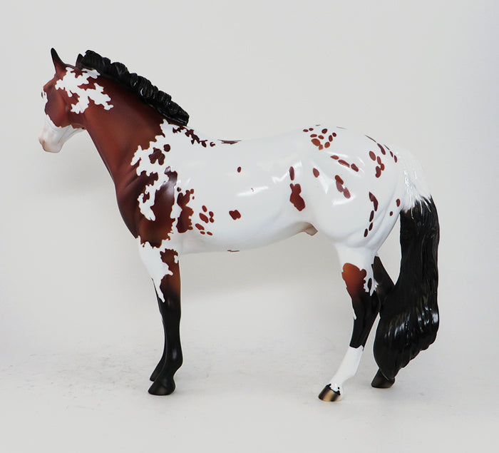 TIME WELL SPENT - OOAK BAY APPALOOSA MODEL HORSE - ISH - 10/23