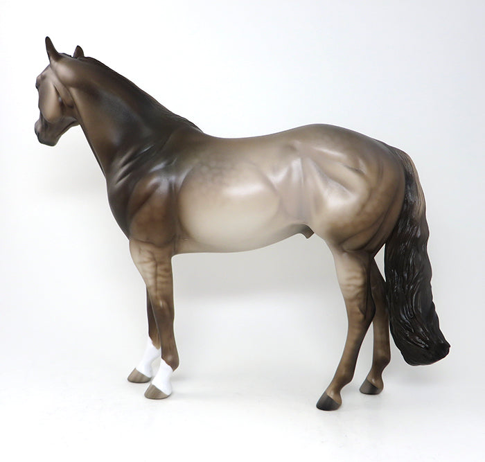 FLY THE RED EYE - OOAK BUCKSKIN ISH MODEL HORSE by SHERYL LEISURE - 2/12