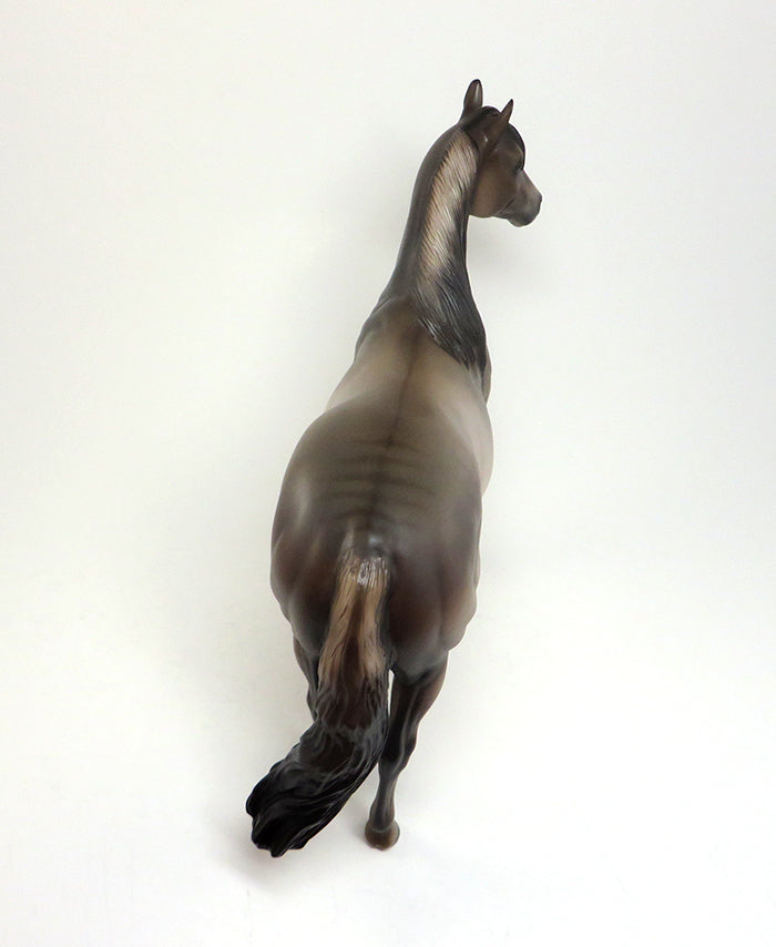 FLY THE RED EYE - OOAK BUCKSKIN ISH MODEL HORSE by SHERYL LEISURE - 2/12