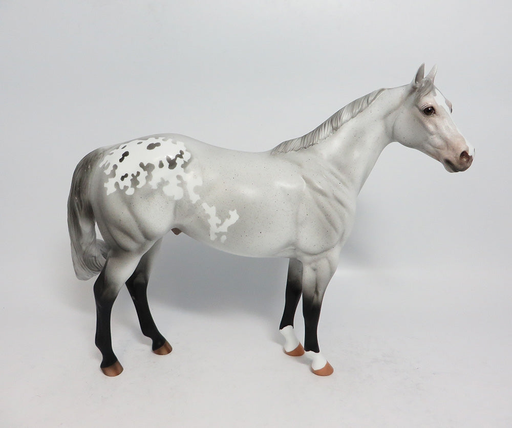 REPEAT AFTER ME-OOAK GREY APPALOOSA ISH MODEL HORSE EQUINE AFFAIRE 2018