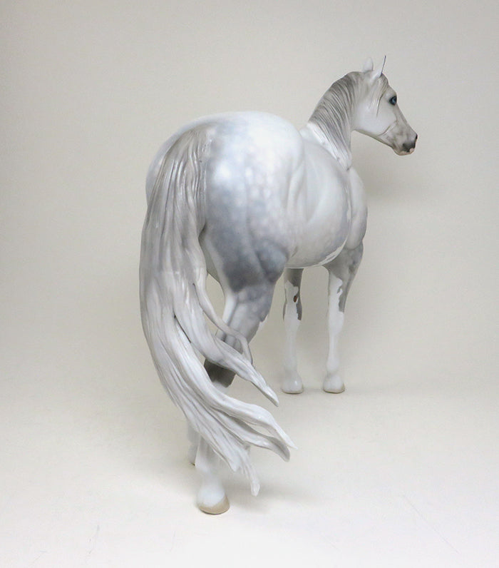 GETTING IMPULSIVE - OOAK DAPPLE GREY PAINT MODEL HORSE - 2/12