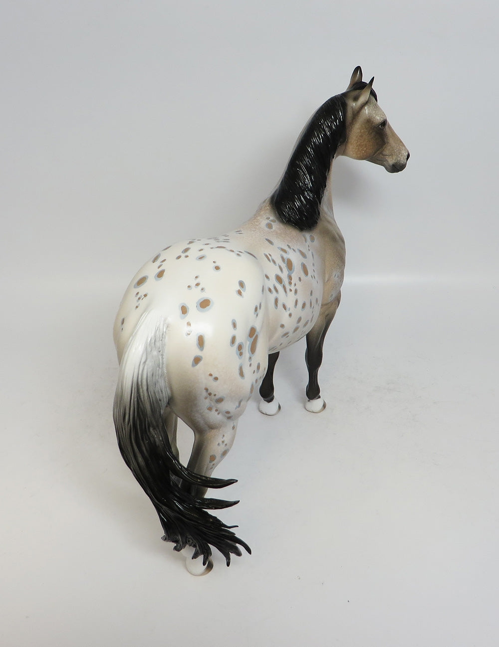 SUPER BOWL RING - OOAK BUCKSKIN APPALOOSA ISH MODEL HORSE BY DAWN SUPER BOWL SALE 2018