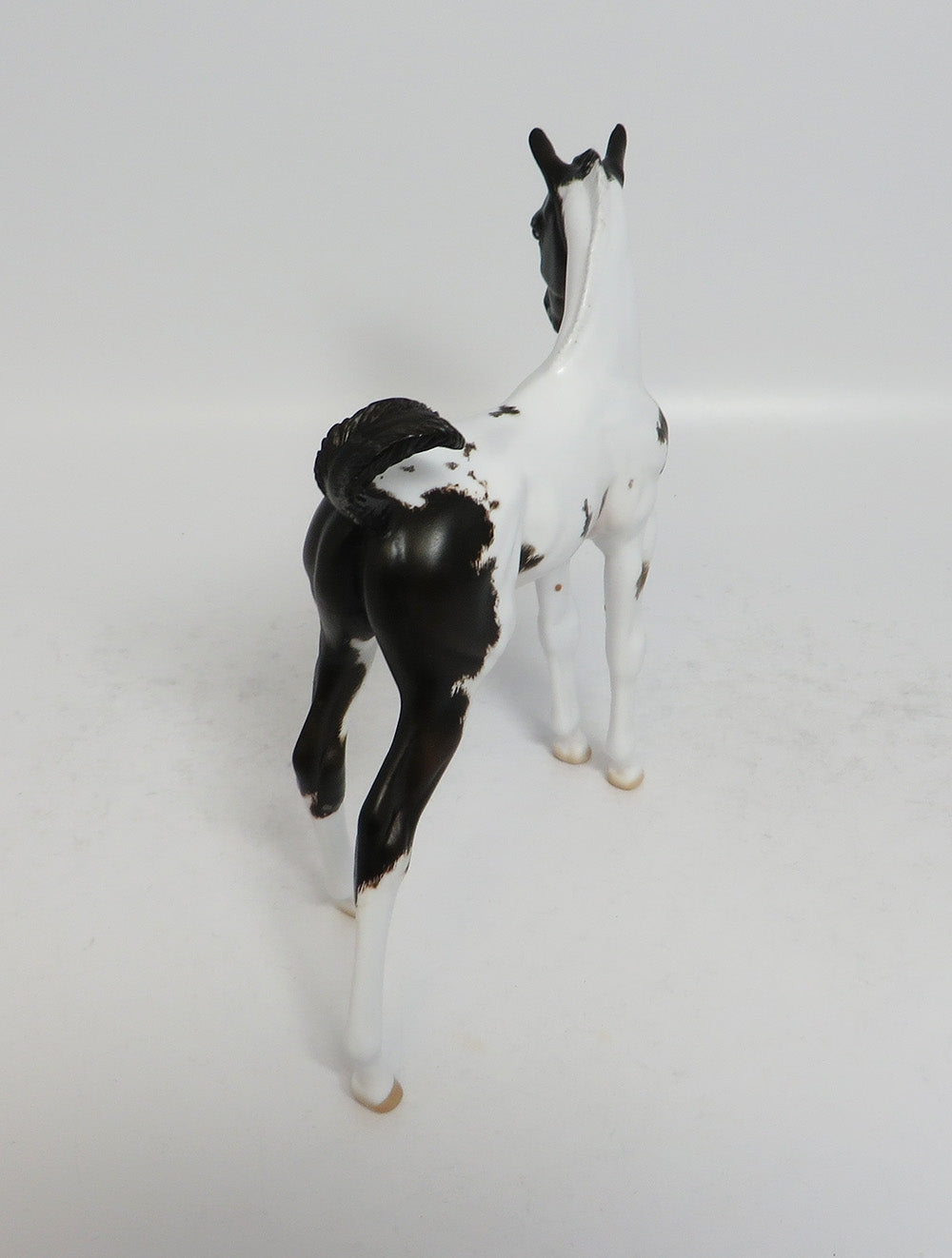 PASS IT TO ME - OOAK DARK BAY PINTO FOAL MODEL HORSE BY JULIE SUPER BOWL SALE 2018