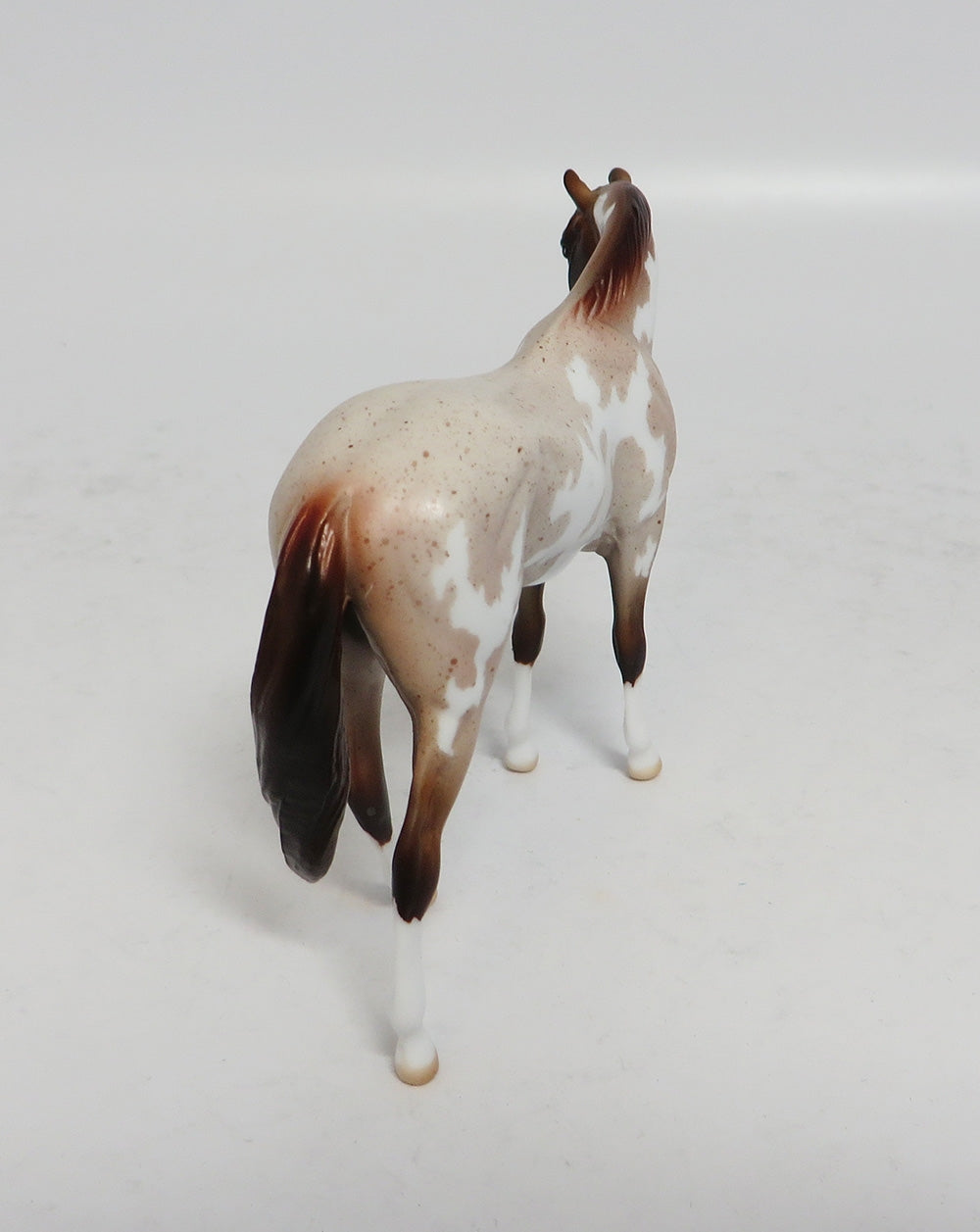 COIN TOSS - OOAK RED ROAN PINTO STOCK CHIP BY TANSLEY