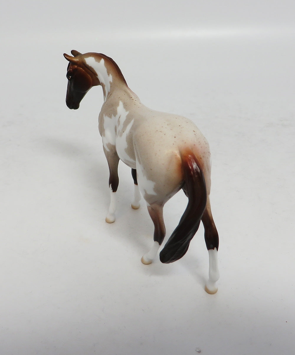 COIN TOSS - OOAK RED ROAN PINTO STOCK CHIP BY TANSLEY