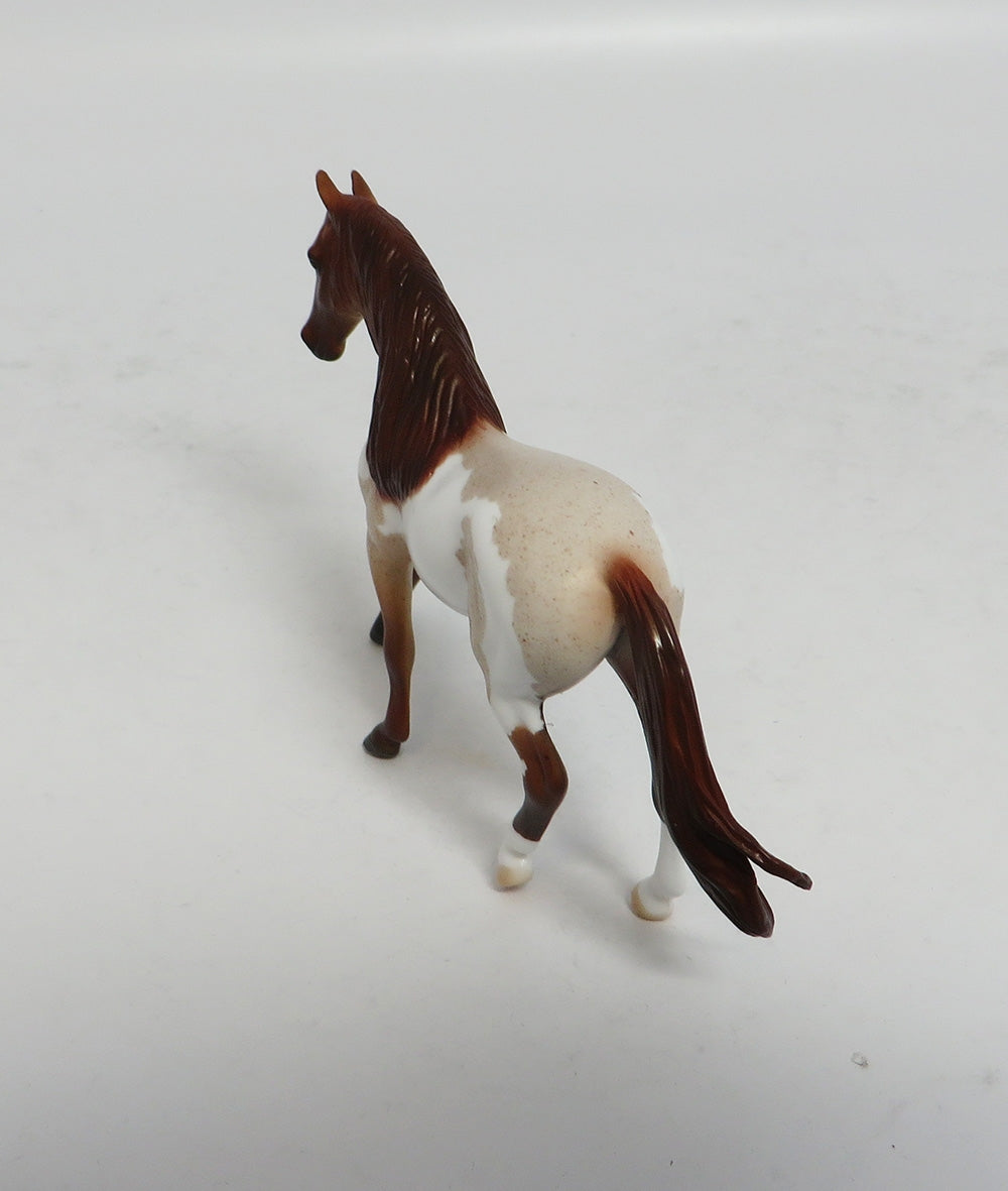 RUMBLE - OOAK RED ROAN PINTO WARMBLOOD CHIP BY TANSLEY