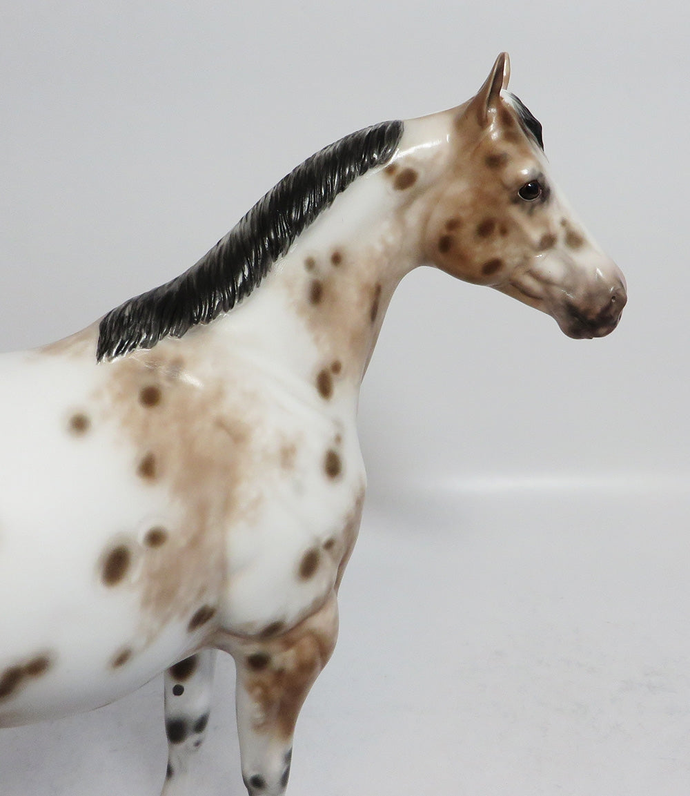 FINGERS - OOAK BUCKSKIN LEOPARD APPALOOSA ISH MODEL HORSE BY SHERYL