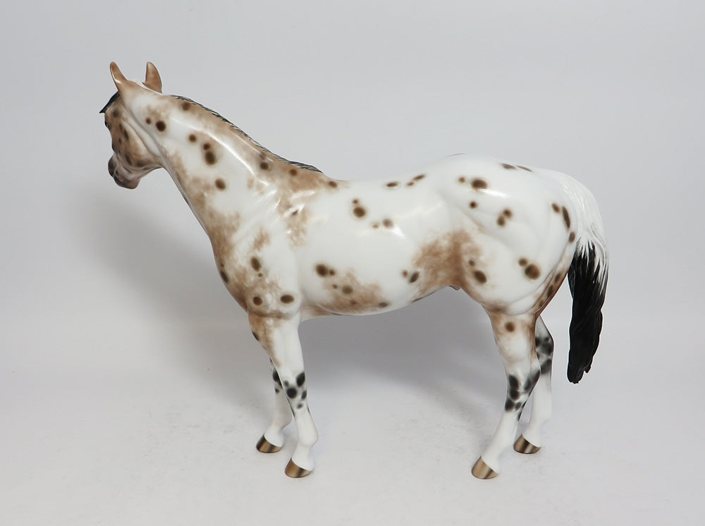 FINGERS - OOAK BUCKSKIN LEOPARD APPALOOSA ISH MODEL HORSE BY SHERYL