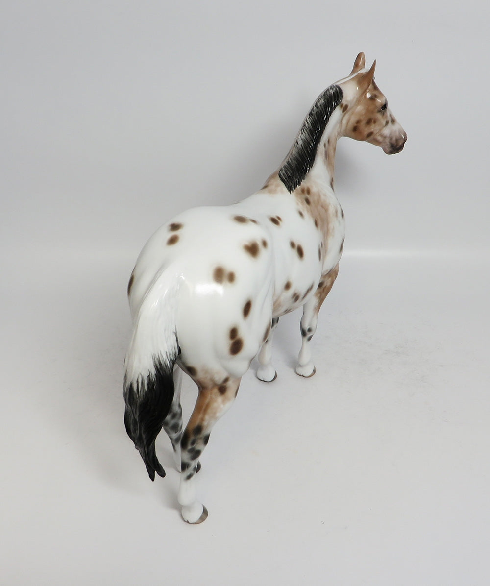 FINGERS - OOAK BUCKSKIN LEOPARD APPALOOSA ISH MODEL HORSE BY SHERYL