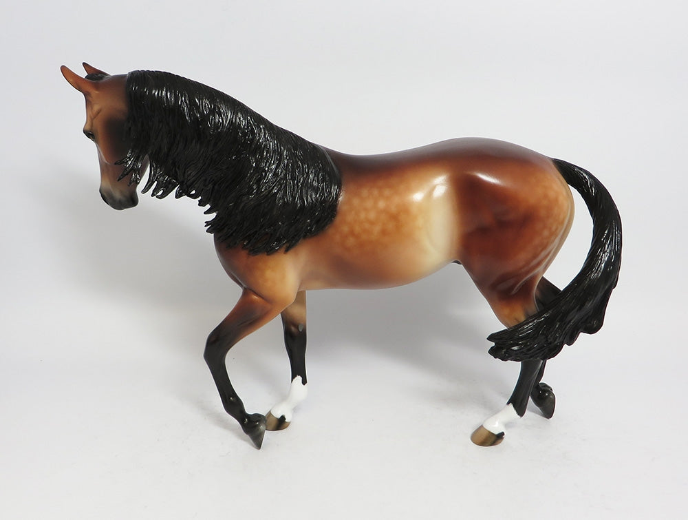 WYNANT - OOAK DAPPLE BAY THOROUGHBRED MODEL HORSE BY SHERYL