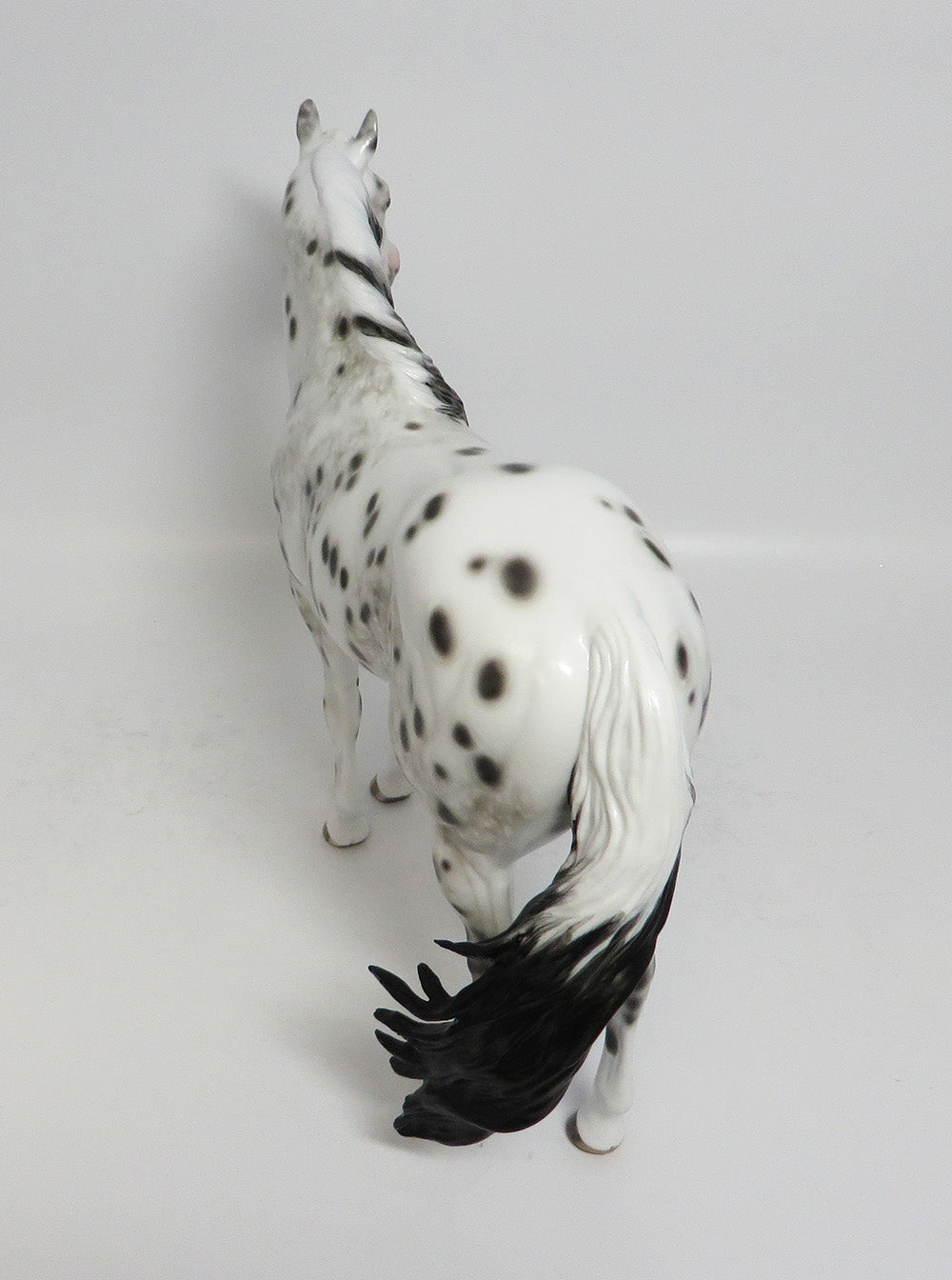 JOE DANCER - OOAK BLACK LEOPARD APPALOOSA ISH MODEL HORSE BY SHERYL