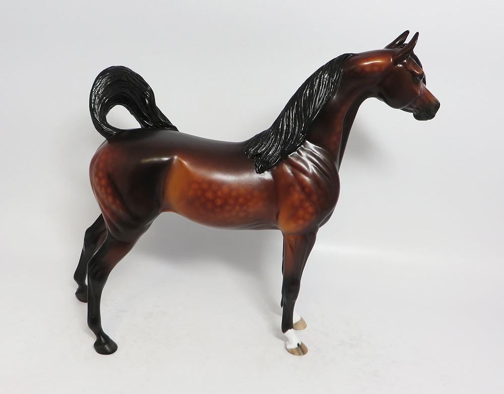 FENSTER - OOAK DAPPLE BAY ARABIAN MODEL HORSE BY SHERYL