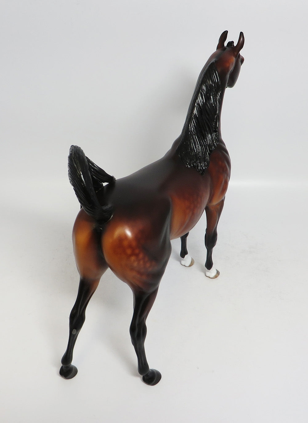 FENSTER - OOAK DAPPLE BAY ARABIAN MODEL HORSE BY SHERYL
