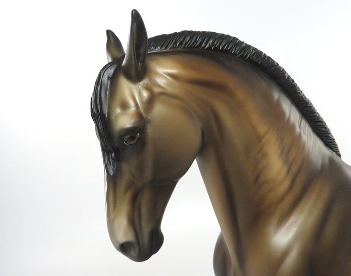EL HOMBRE del BAILE "The Dancing Man"-OOAK SOOTY BUCKSKIN ANDALUSIAN MODEL HORSE 8/19
