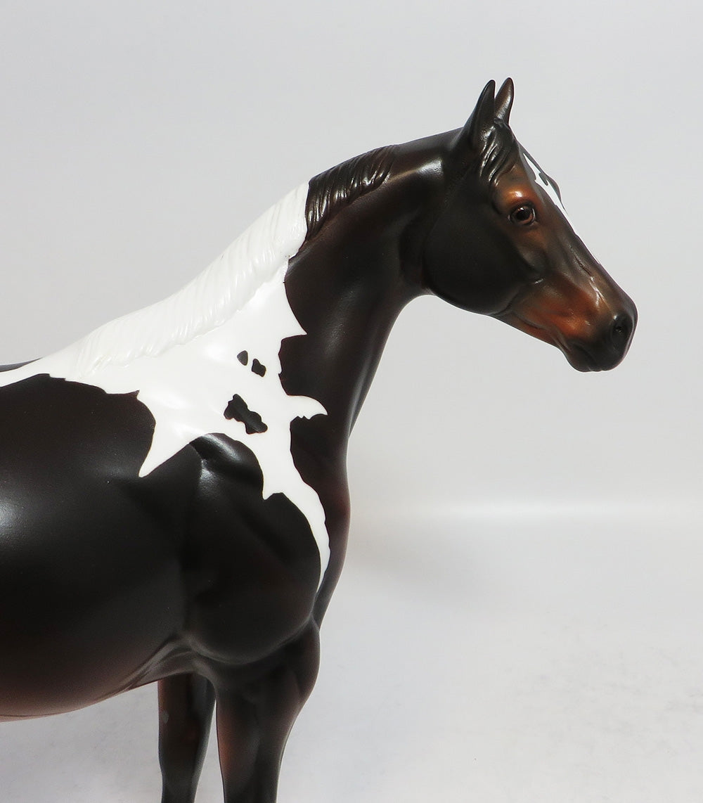 LOMBARDI - LE 6 DARK BAY PINTO ISH MODEL HORSE BY AMANDA