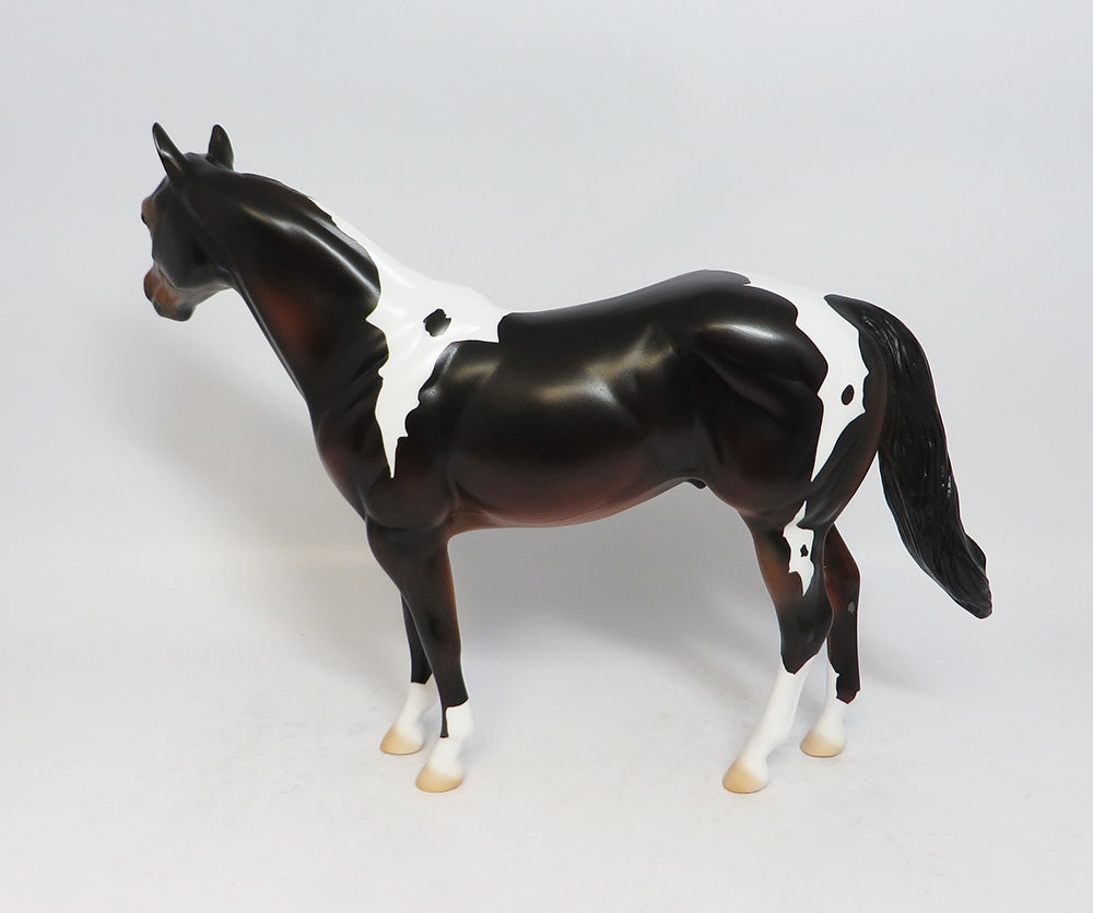 LOMBARDI - LE 6 DARK BAY PINTO ISH MODEL HORSE BY AMANDA