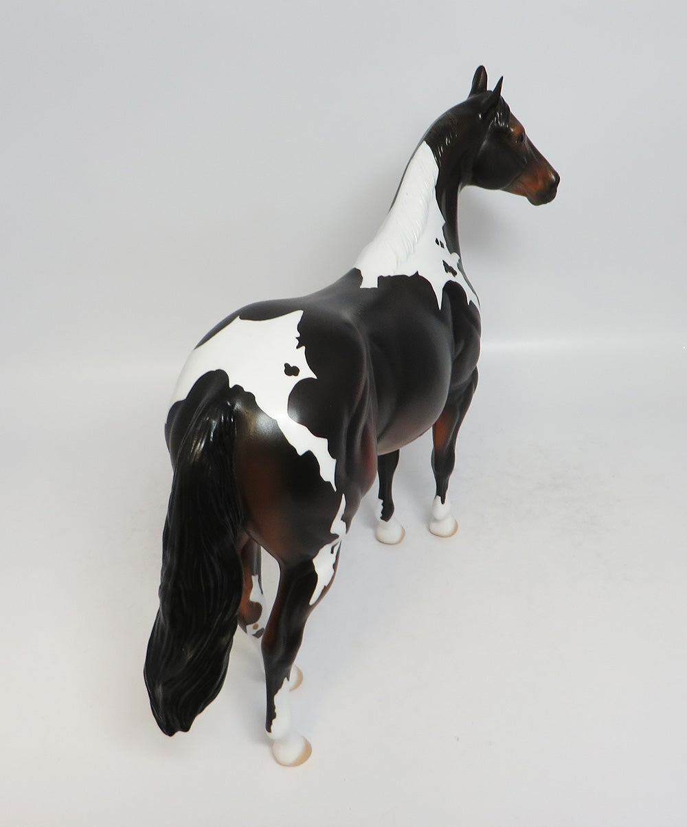 LOMBARDI - LE 6 DARK BAY PINTO ISH MODEL HORSE BY AMANDA