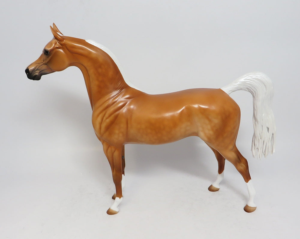BILL OF SALE-OOAK DAPPLE PALOMINO ARABIAN MODEL HORSE SUPER BOWL SALE 2018