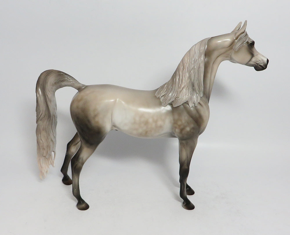 BOOGIE ON DOWN-OOAK DAPPLE GREY ARABIAN MODEL HORSE SUPER BOWL SALE 2018