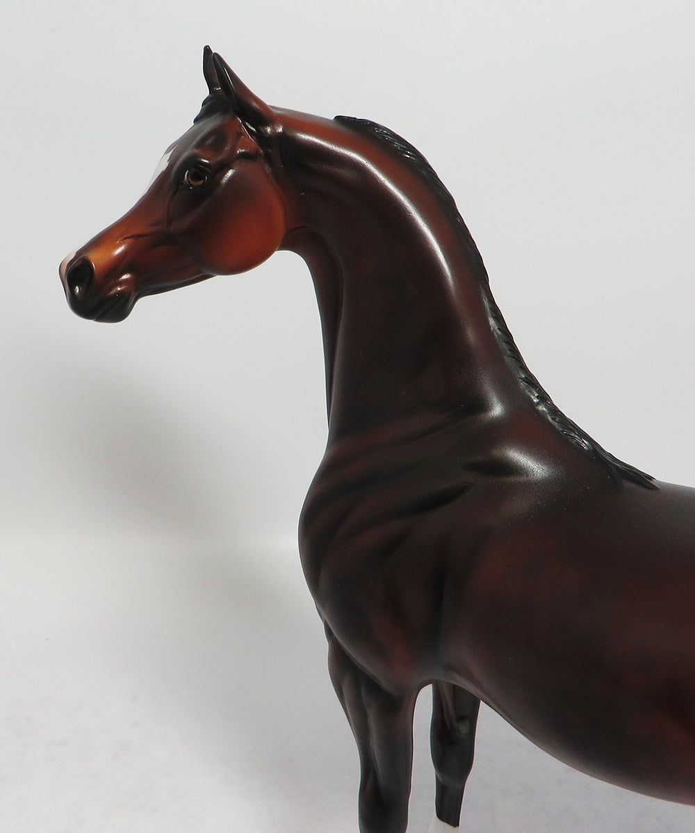 THE QUIET MAN-OOAK BAY ARABIAN MODEL HORSE SUPER BOWL SALE BY CARRIE KELLER 2018