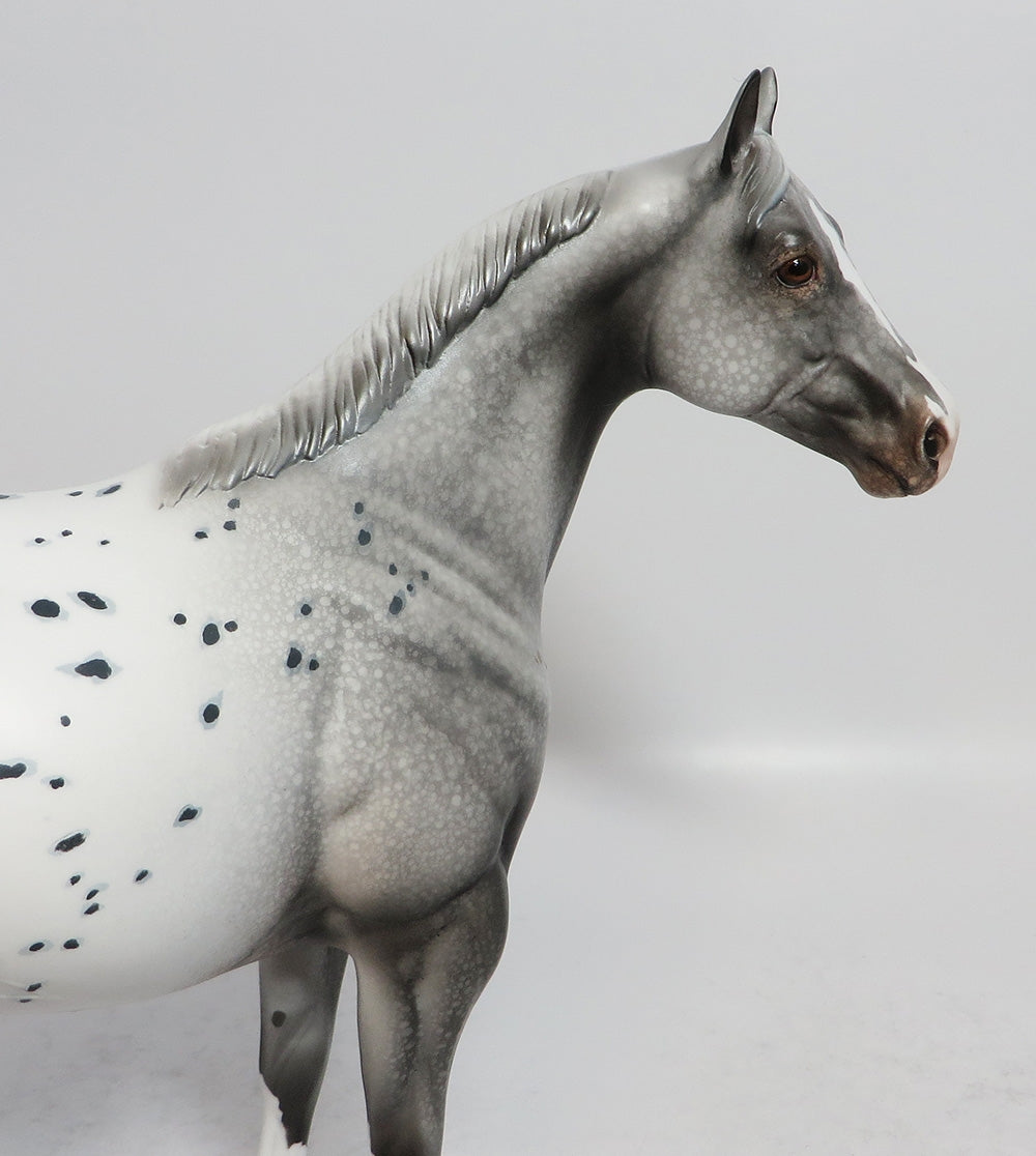 EIGHT BALL-LE-7 GREY APPALOOSA ISH MODEL HORSE SUPER BOWL SALE 2018