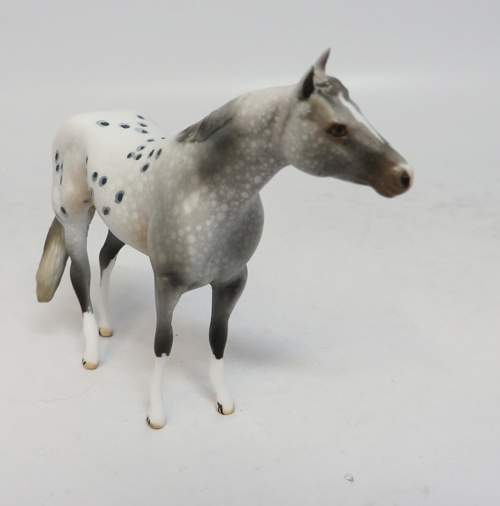 MINI ME EIGHT BALL - LE6 GREY APPALOOSA STOCK CHIP MODEL HORSE SUPER BOWL SALE 2018