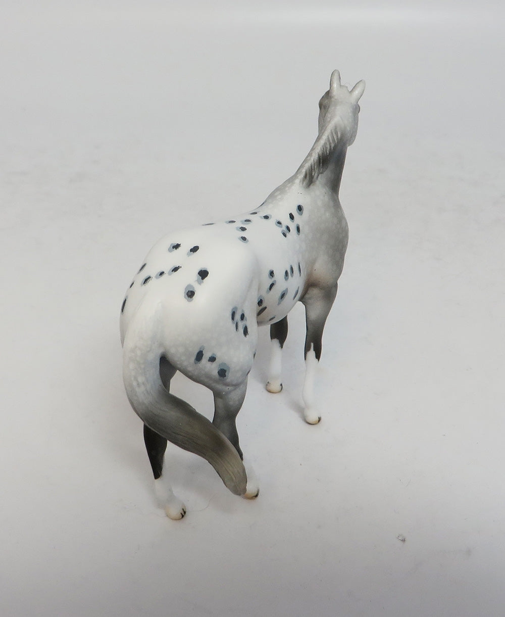 MINI ME EIGHT BALL - LE6 GREY APPALOOSA STOCK CHIP MODEL HORSE SUPER BOWL SALE 2018