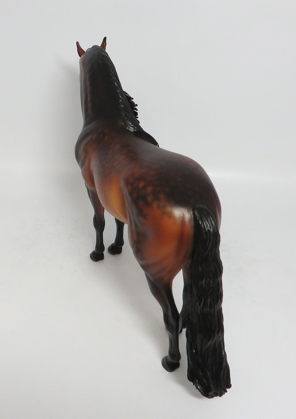 MORE BRANDY-OOAK DAPPLE BAY ANDALUSIAN MODEL HORSE BY SHERYL LEISURE