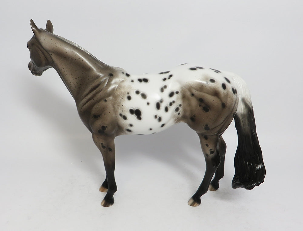 LILY OLAY-OOAK ROAN APPALOOSA ISH MARE MODEL HORSE BY SHERYL LEISURE