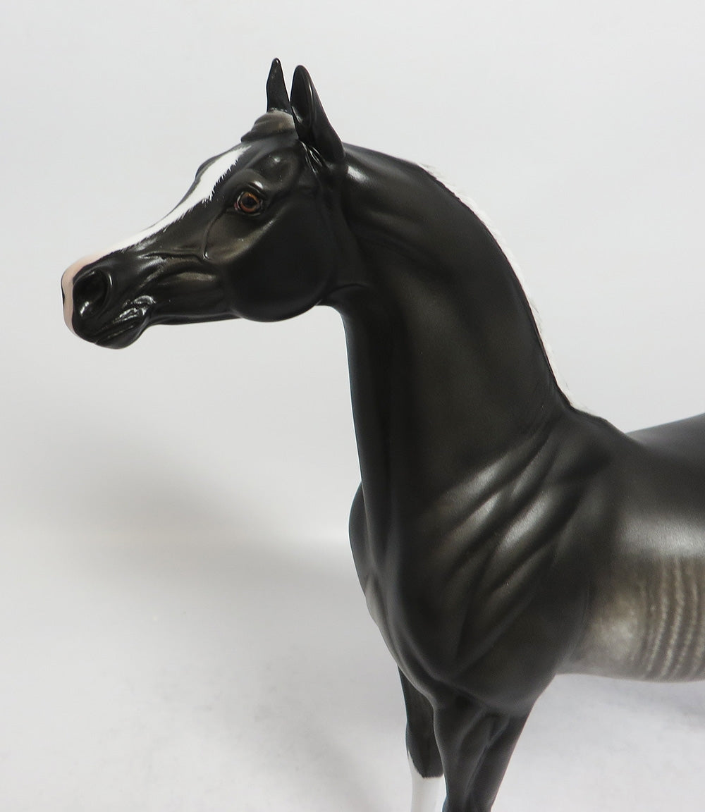 ROLFE VONSTUPPE-OOAK BLACK RABACINO ARABIAN MODEL HORSE BY SHERYL LEISURE