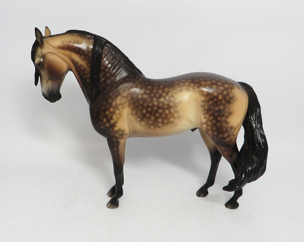 MAXMILLIAN-OOAK SOOTY BUCKSKIN ANDALUSIAN MODEL HORSE BY SHERYL LEISURE