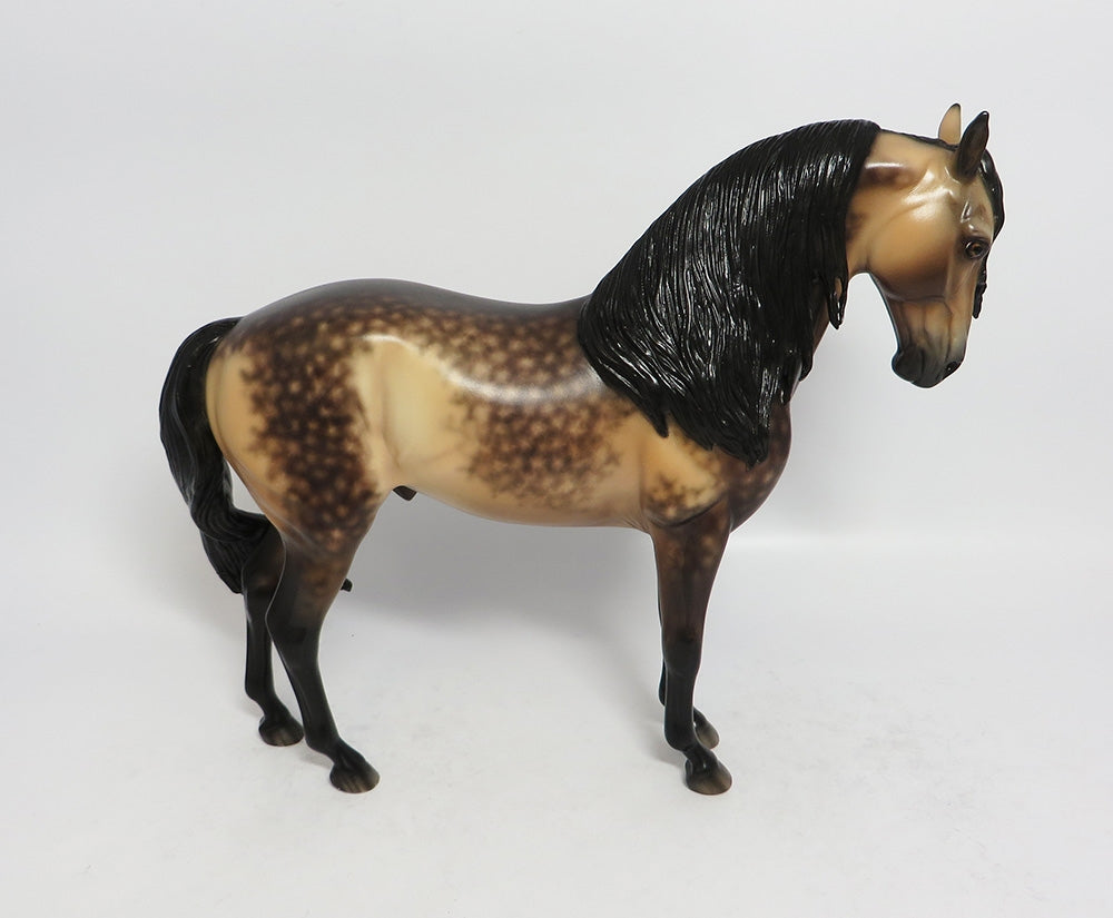 MAXMILLIAN-OOAK SOOTY BUCKSKIN ANDALUSIAN MODEL HORSE BY SHERYL LEISURE