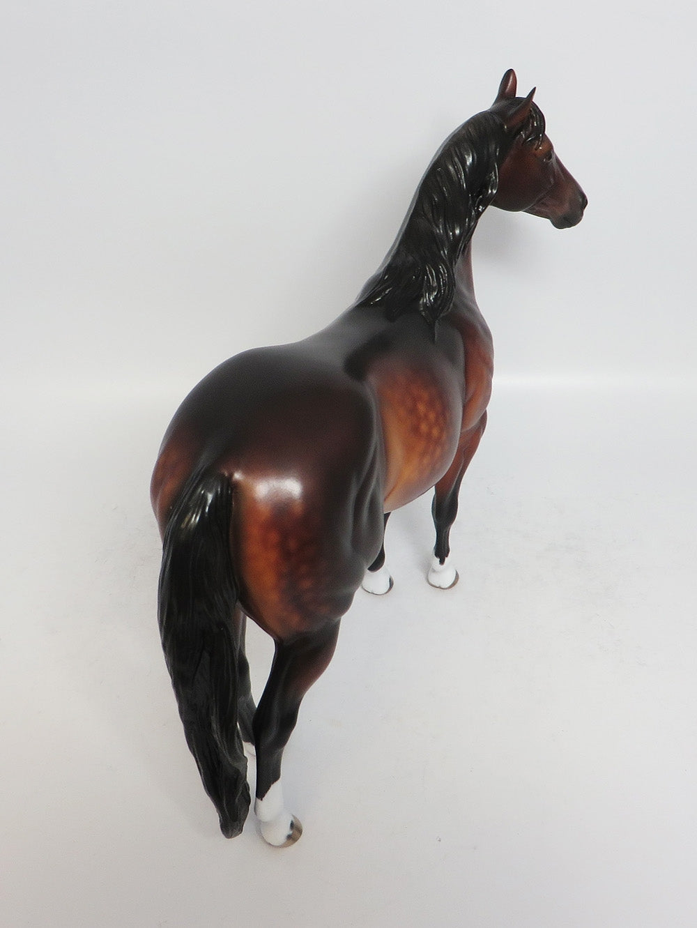 DUKE VALENTINE-OOAK STAR DAPPLE BAY ISH MODEL HORSE BY SHERYL LEISURE