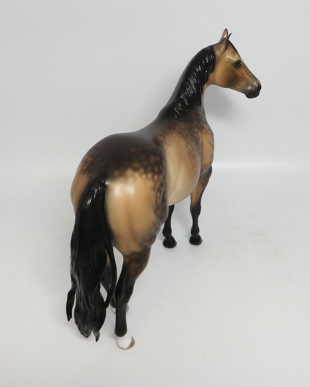 PROFESSOR FATE-OOAK SOOTY DAPPLE BUCKSKIN ISH MODEL HORSE BY SHERYL LEISURE