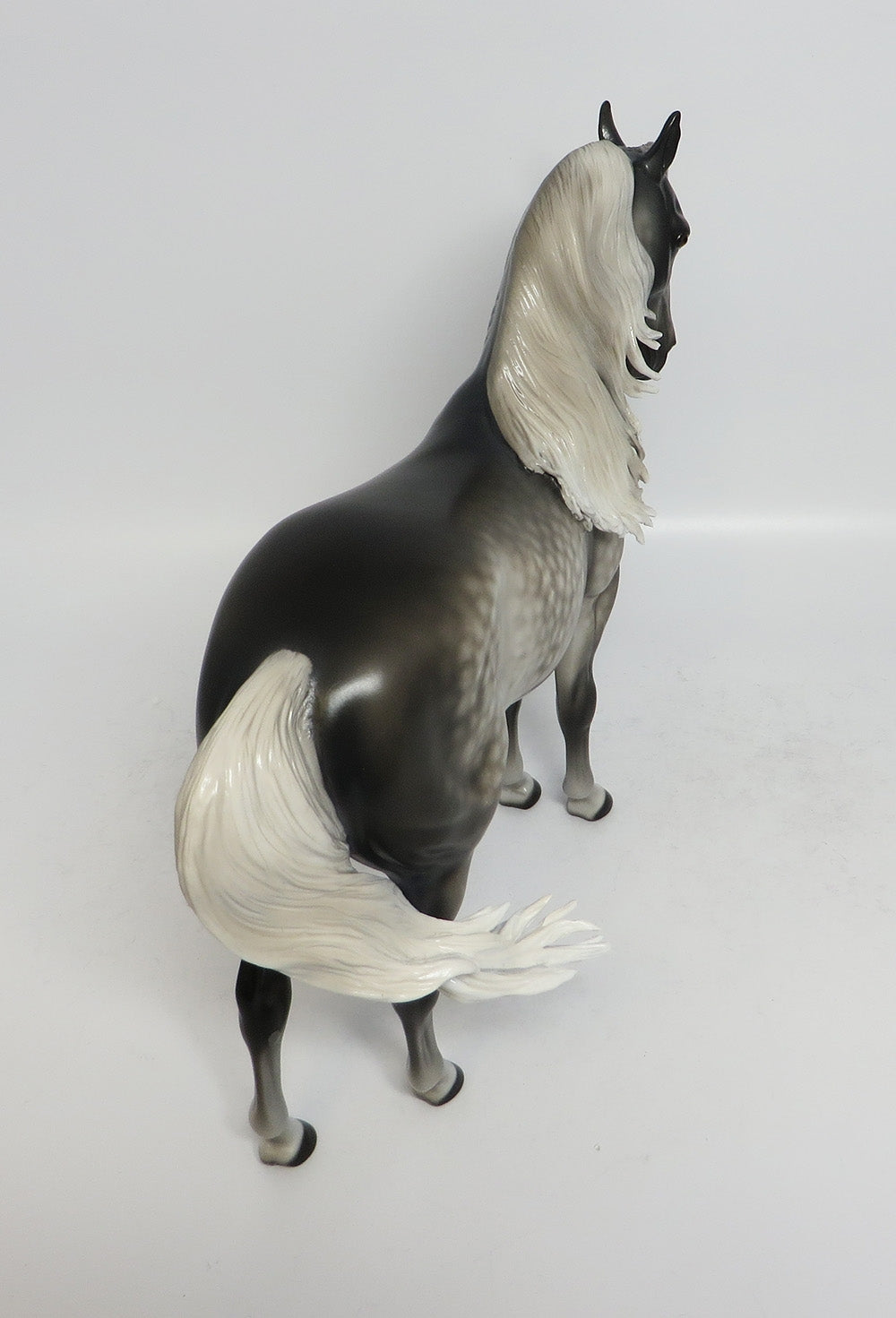 LUCIUS-OOAK STAR DAPPLE GREY ANDALUSIAN MODEL HORSE BY SHERYL LEISURE