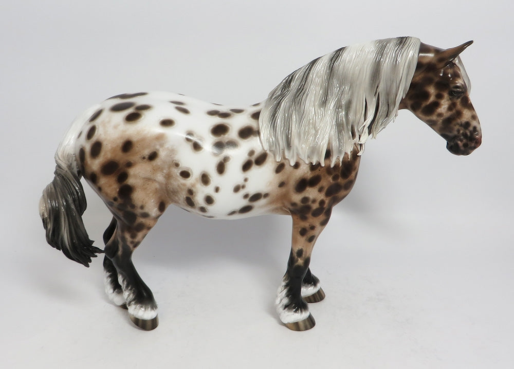 MAGGIE DUBOIS-OOAK BAY LEOPARD APPALOOSA BUNNY MODEL HORSE BY SHERYL LEISURE