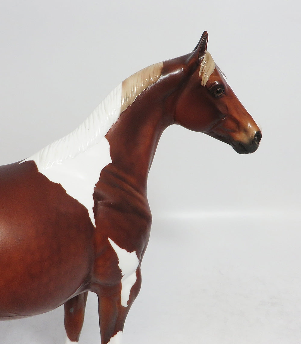 NEIGH SAYER - LE 9 CHESTNUT PINTO ISH MODEL HORSE SUPER BOWL SALE 2018
