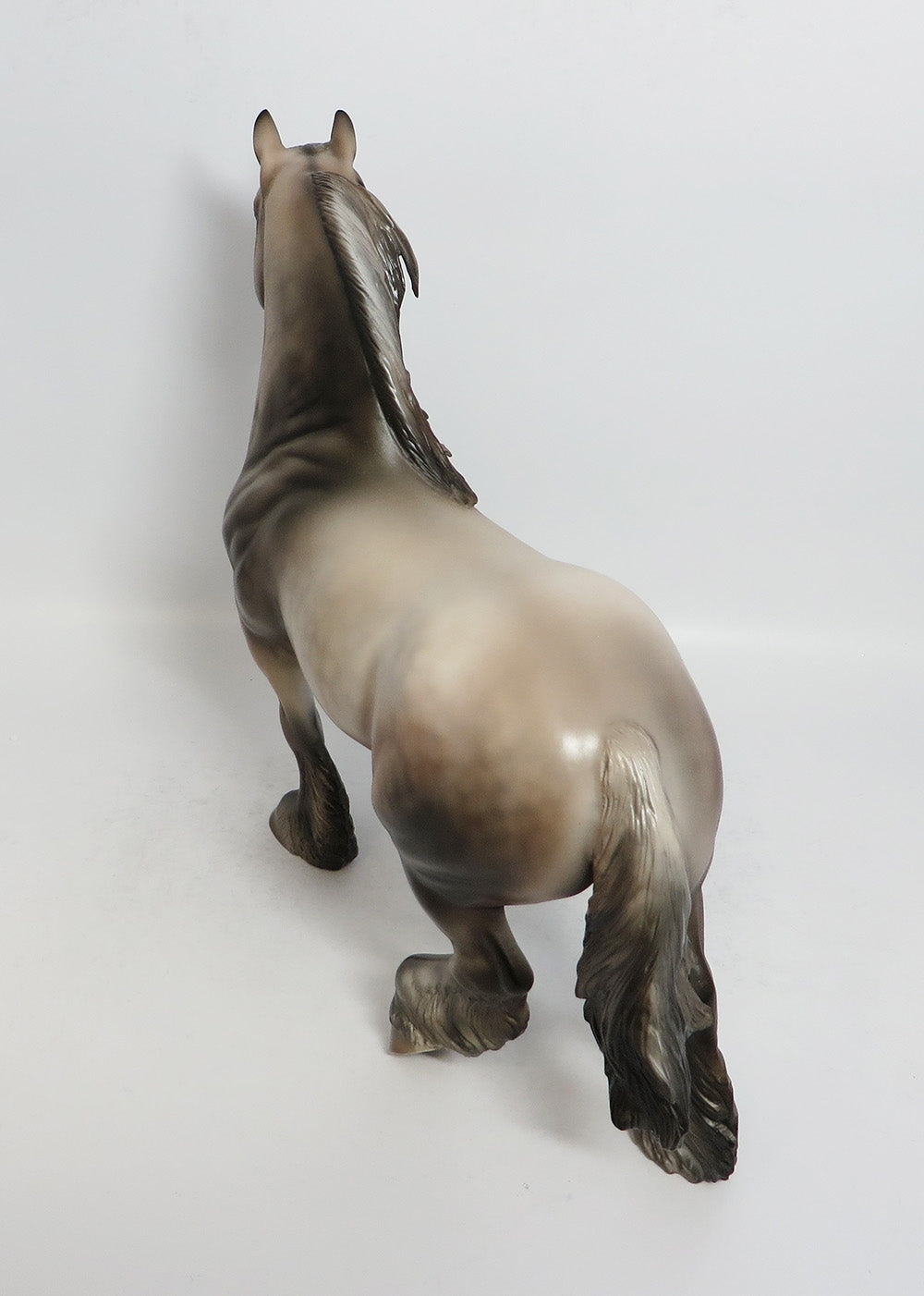 BELVIDERE - OOAK DAPPLE ROSE GREY TROTTING DRAFTER MODEL HORSE 2/22