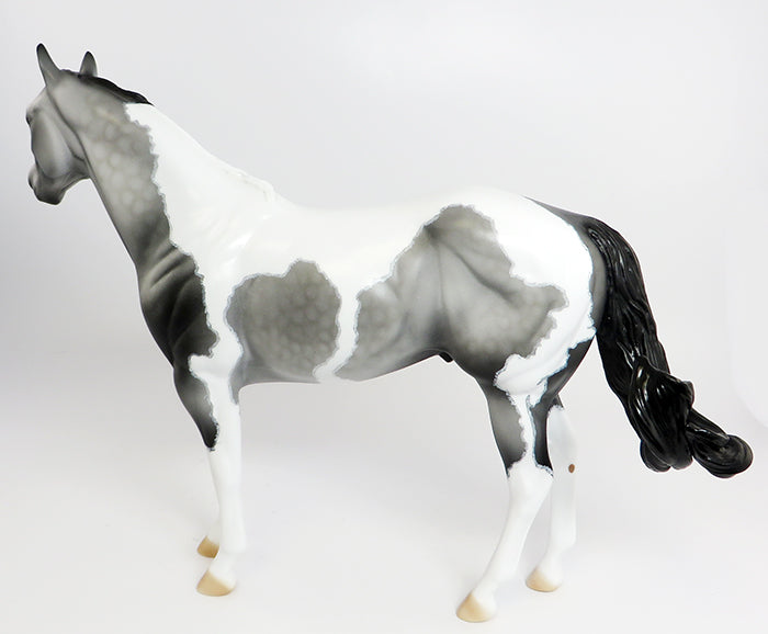 BEST KEPT SECRET-OOAK DAPPLE GREY MAPPED PAINT ISH MODEL HORSE 2/8