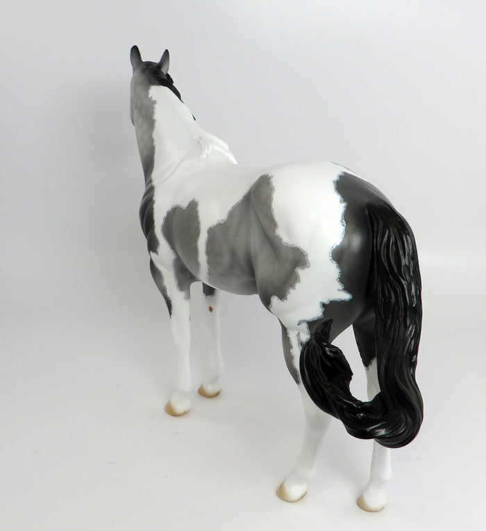 BEST KEPT SECRET-OOAK DAPPLE GREY MAPPED PAINT ISH MODEL HORSE 2/8