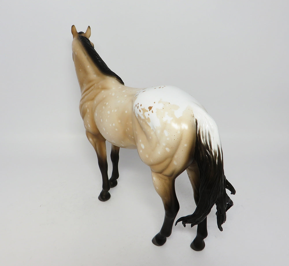 CAJUN-OOAK BAY APPALOOSA ISH MODEL HORSE 8/1/17