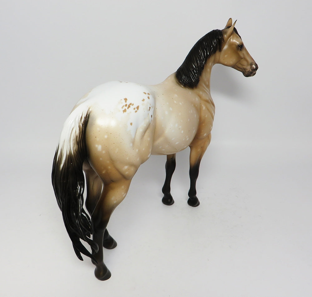 CAJUN-OOAK BAY APPALOOSA ISH MODEL HORSE 8/1/17